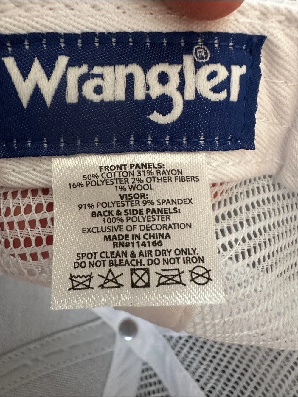 Wrangler Black and White Mesh Trucker Hat- BUCKING Horse- Wyoming